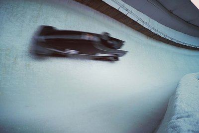 Bobsled on an Olympic track