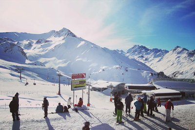 People standing on a ski slope